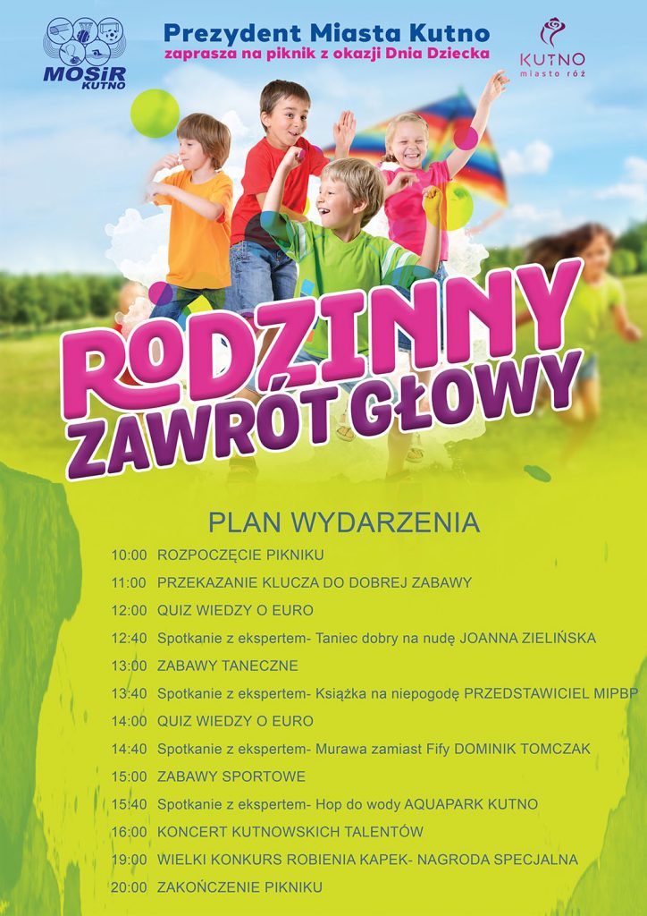 plan imprezy Dzień Dziecka Miejski Ośrodek Sportu i Rekreacji w Kutnie